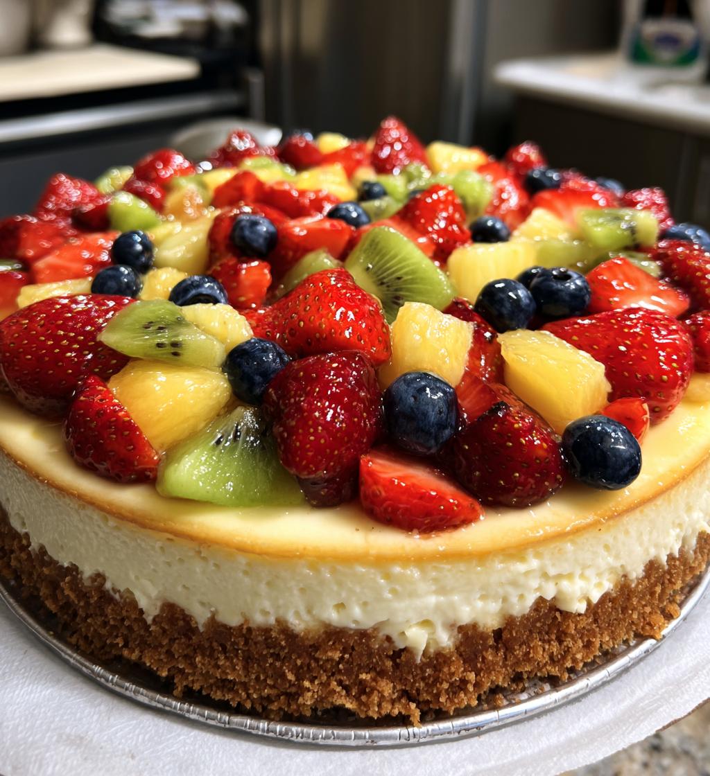 fruit salad cheesecake
