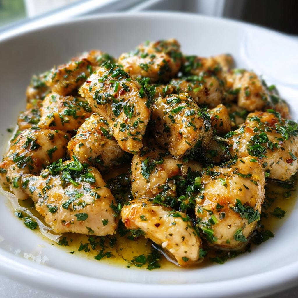 garlic butter chicken bites - detail 1