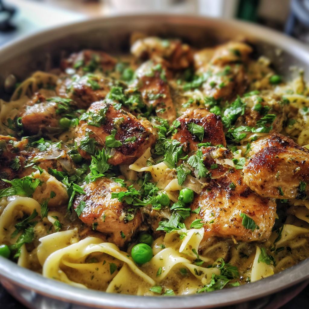 garlic butter chicken bites with creamy parmesan pasta ree drummond - detail 1