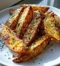 garlic parmesan potato wedges
