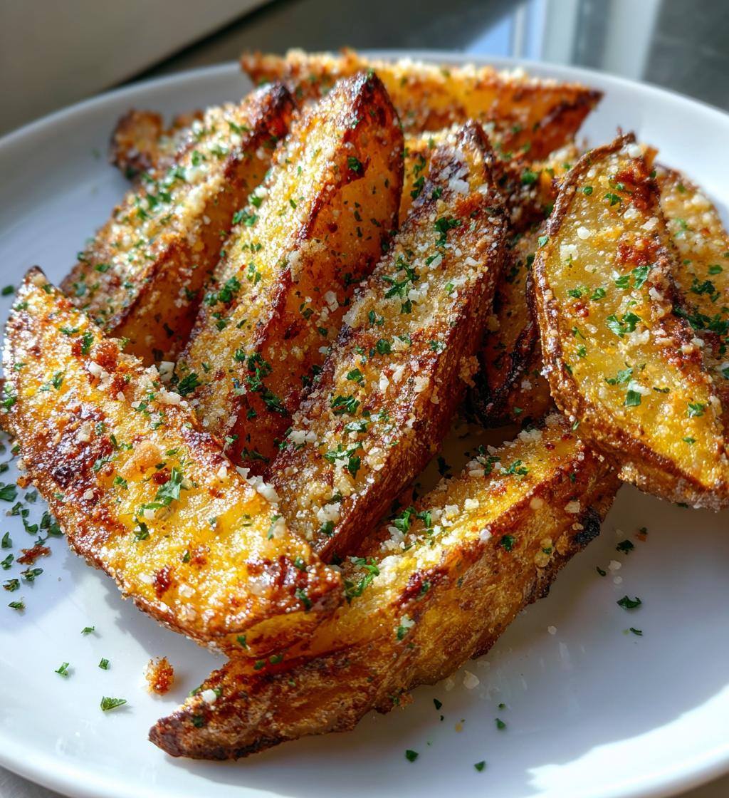 garlic parmesan potato wedges
