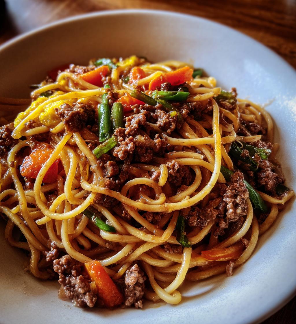 ground beef noodles - detail 1