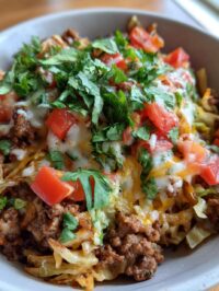 ground beef taco cabbage skillet