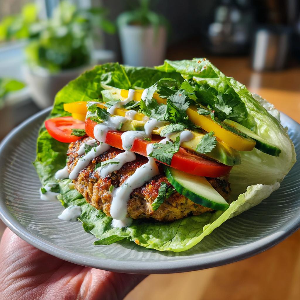 healthy burger wrap - detail 1