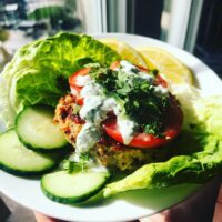 healthy burger wrap