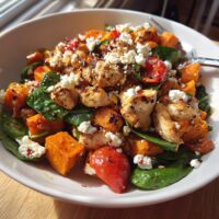 healthy chicken and sweet potato salad