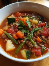 hearty beef mince minestrone