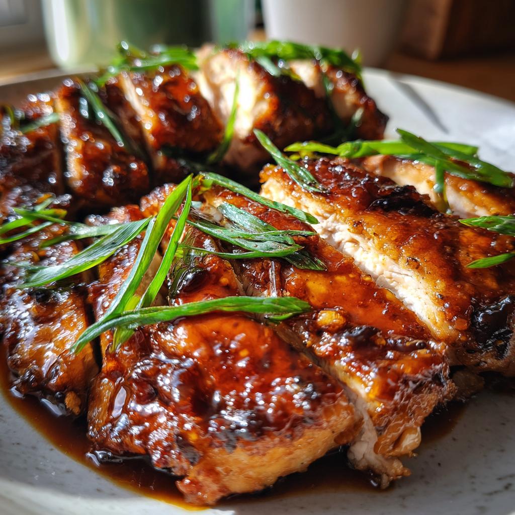 honey garlic chicken - detail 1