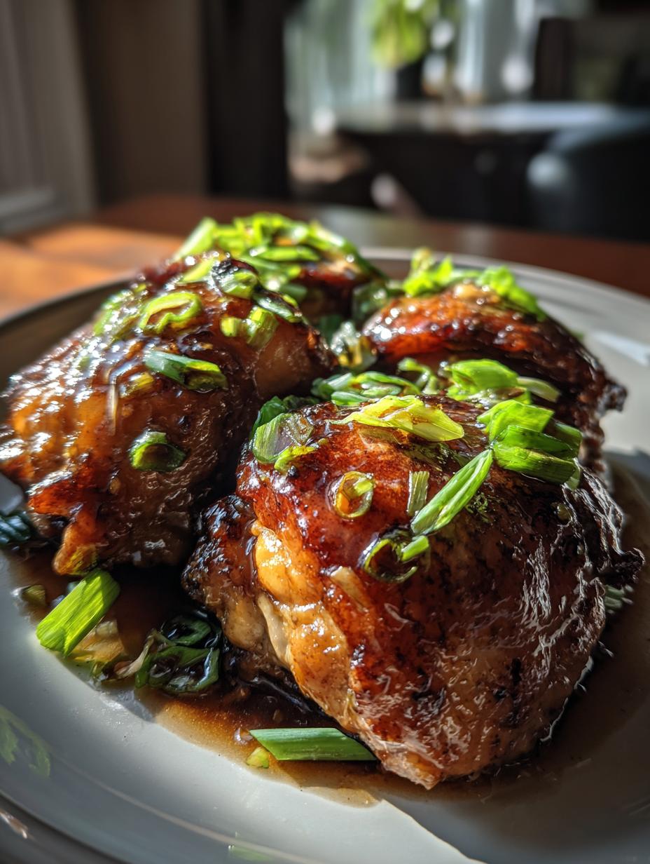 honey garlic chicken thighs in crock pot - detail 1