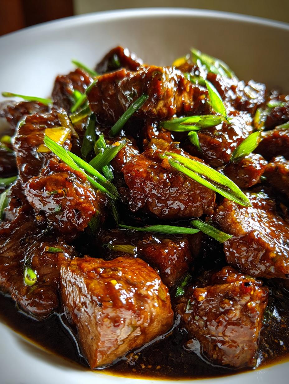 honey garlic steak bites - detail 1