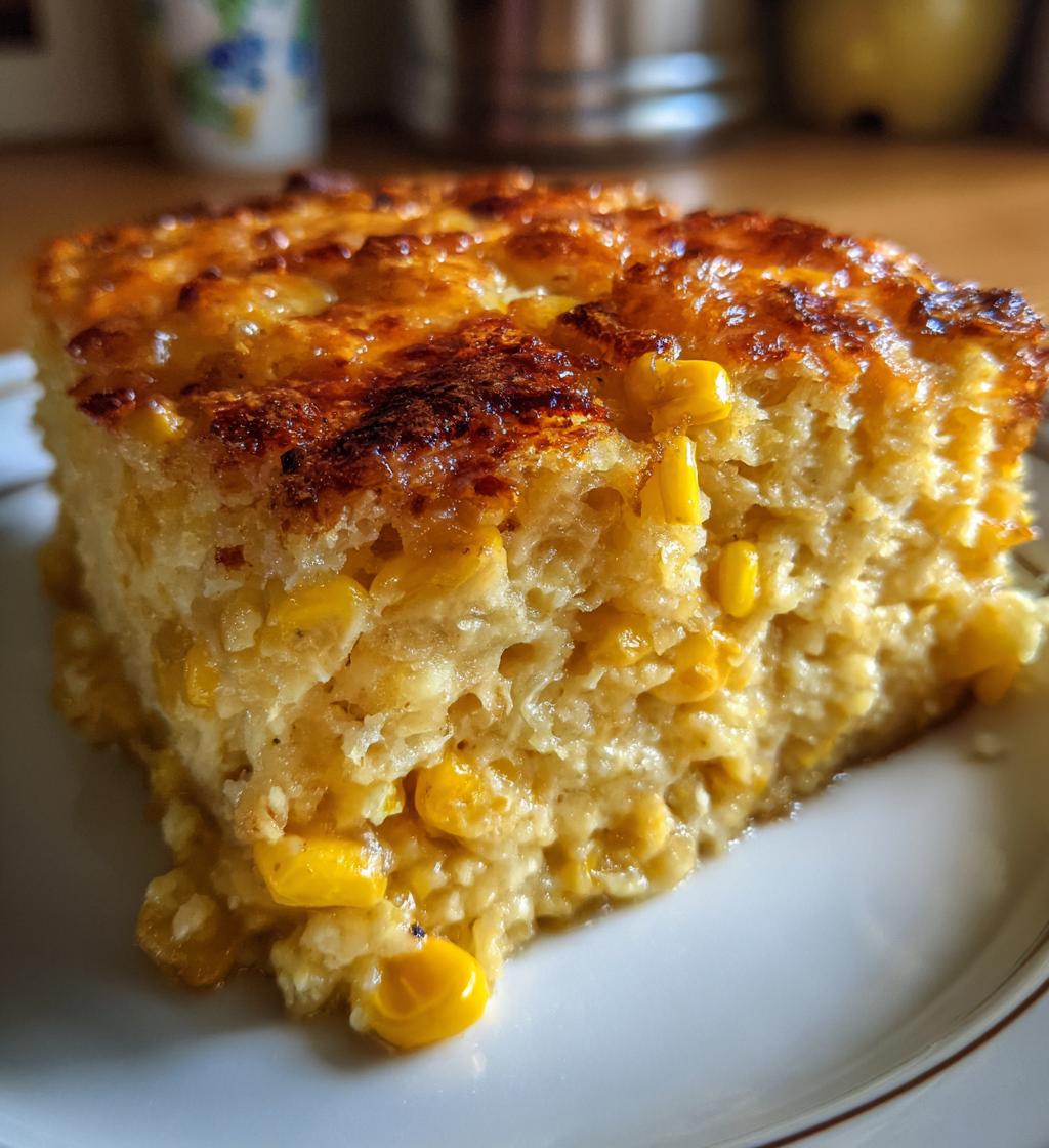 honey glazed corn casserole - detail 1