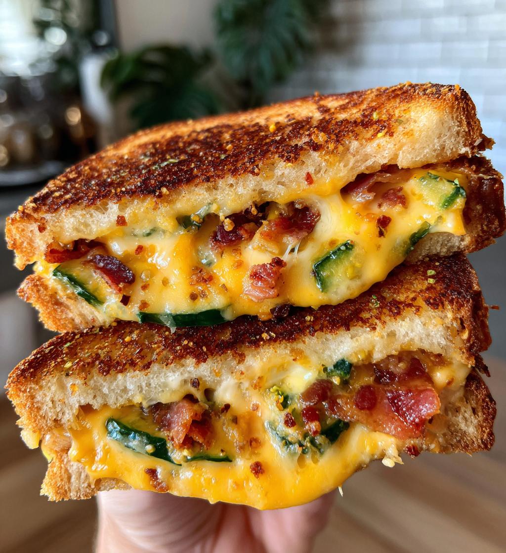 jalapeno bacon grilled cheese - detail 1
