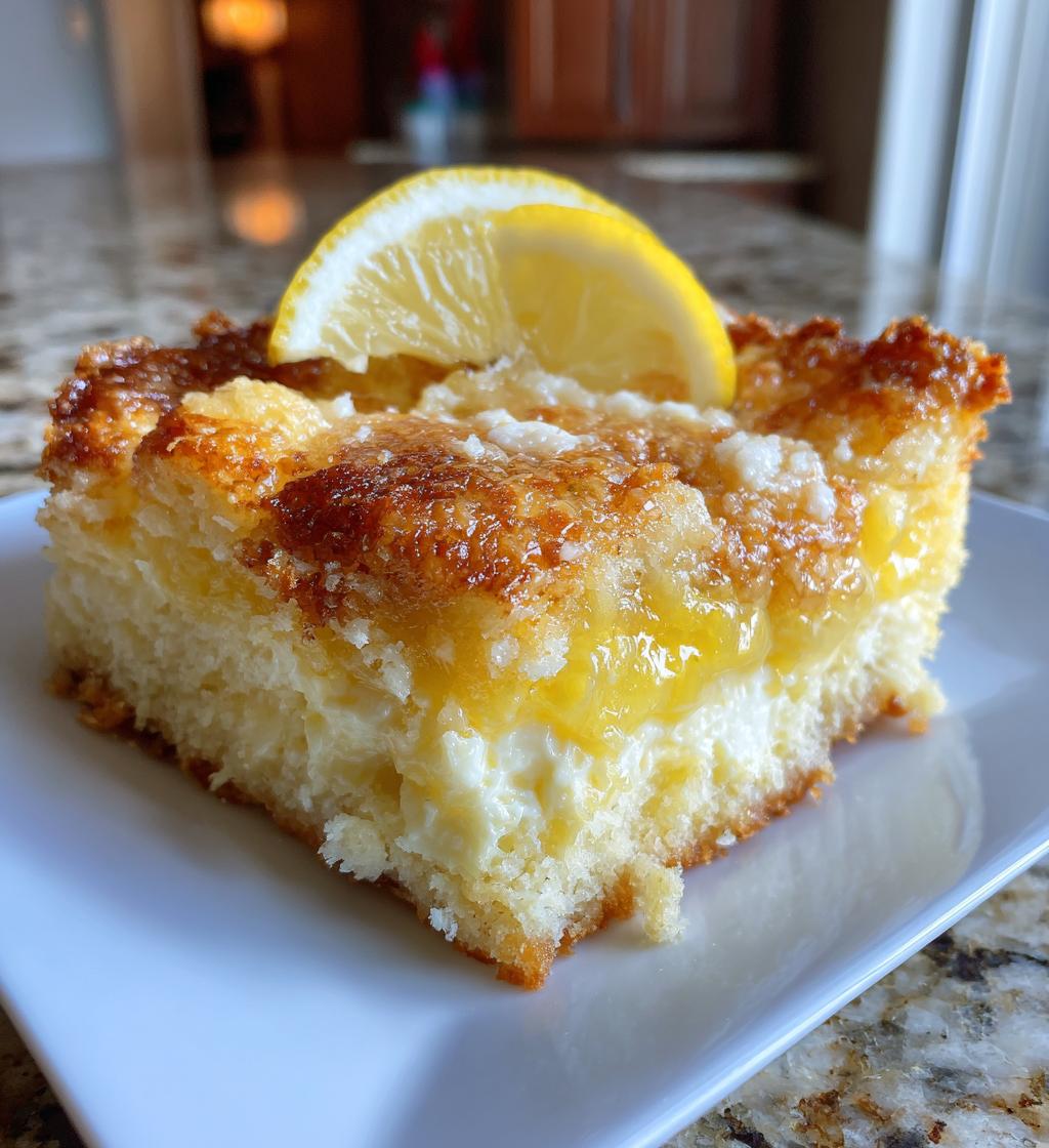 lemon dump cake with cream cheese - detail 1