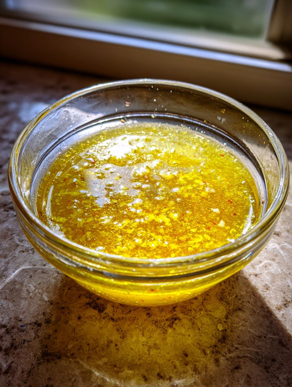 lemon vinaigrette dressing - detail 1