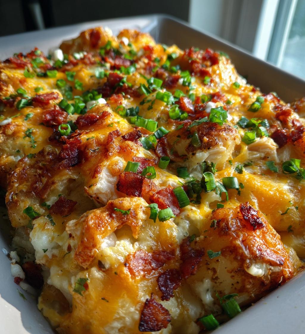 loaded potato ranch chicken casserole - detail 1
