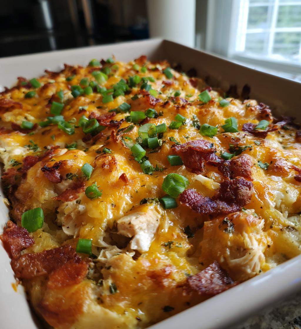 loaded potato ranch chicken casserole