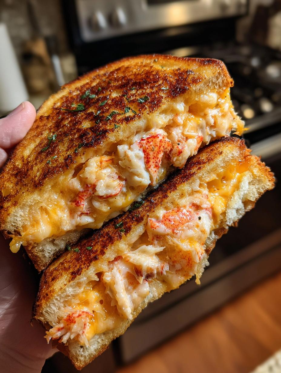 lobster grilled cheese sandwich - detail 1