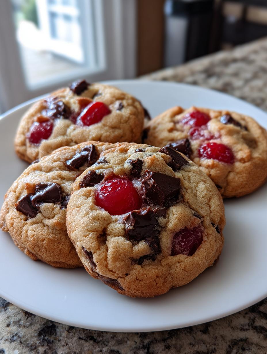 maraschino cherry chocolate chip cookies delight - detail 1