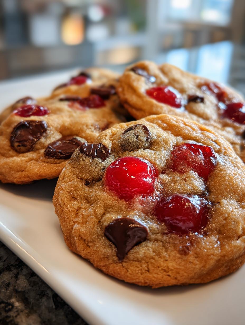 maraschino cherry chocolate chip cookies delight