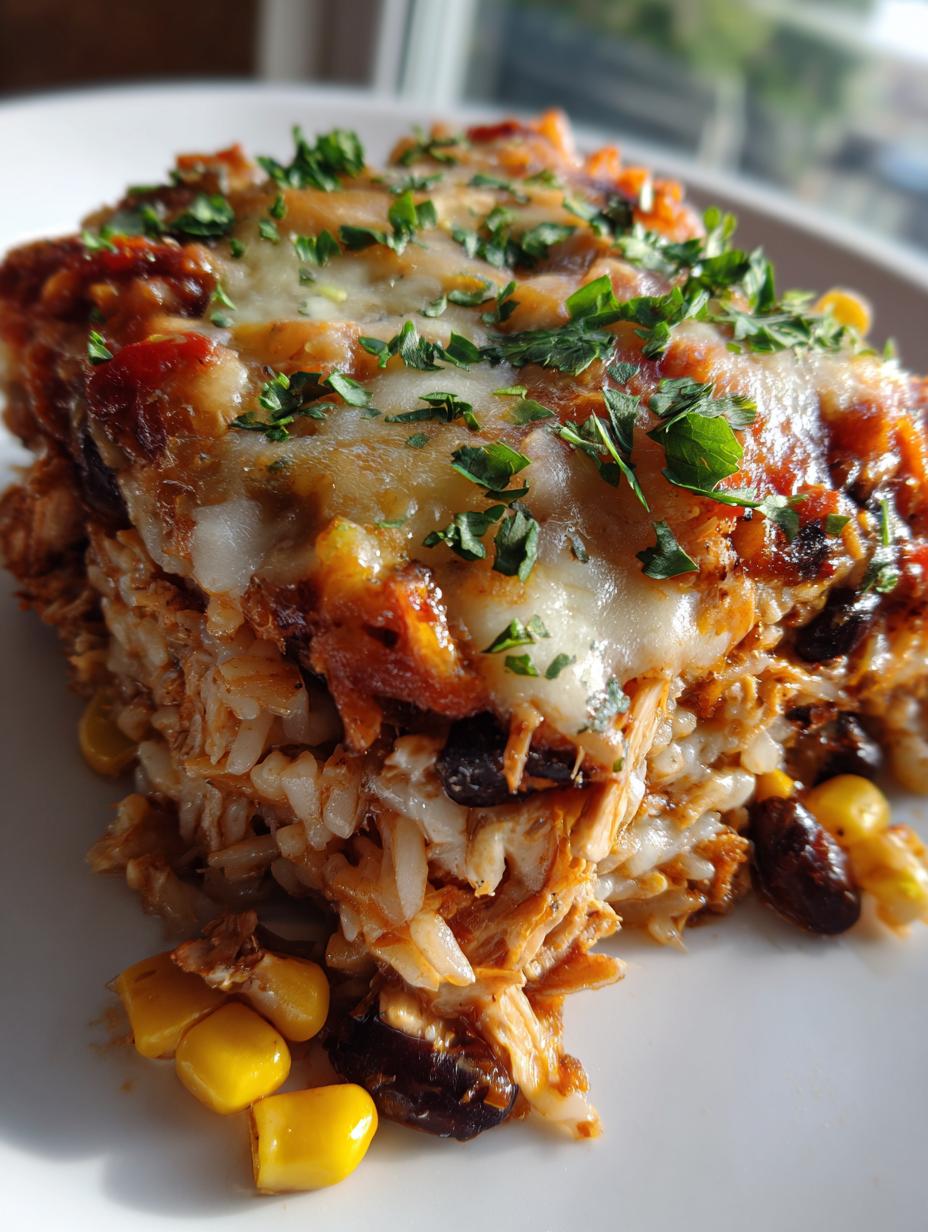 mexican chicken burrito casserole - detail 1
