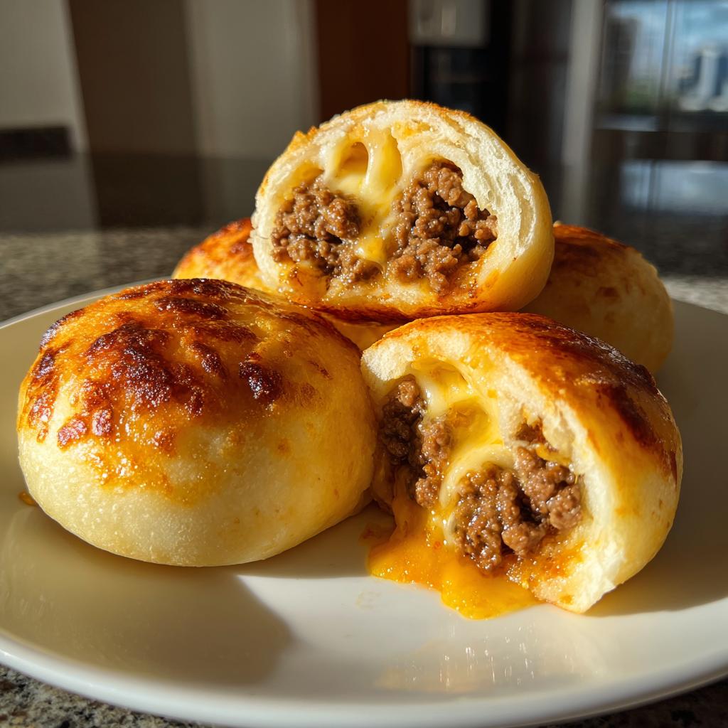 minced beef and cheese pão de queijo stuffing