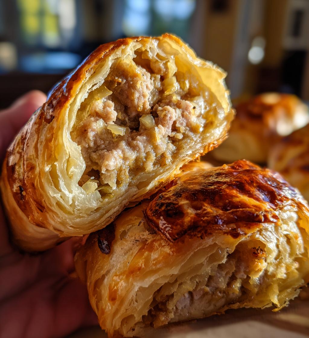 minced crocodile sausage rolls - detail 1