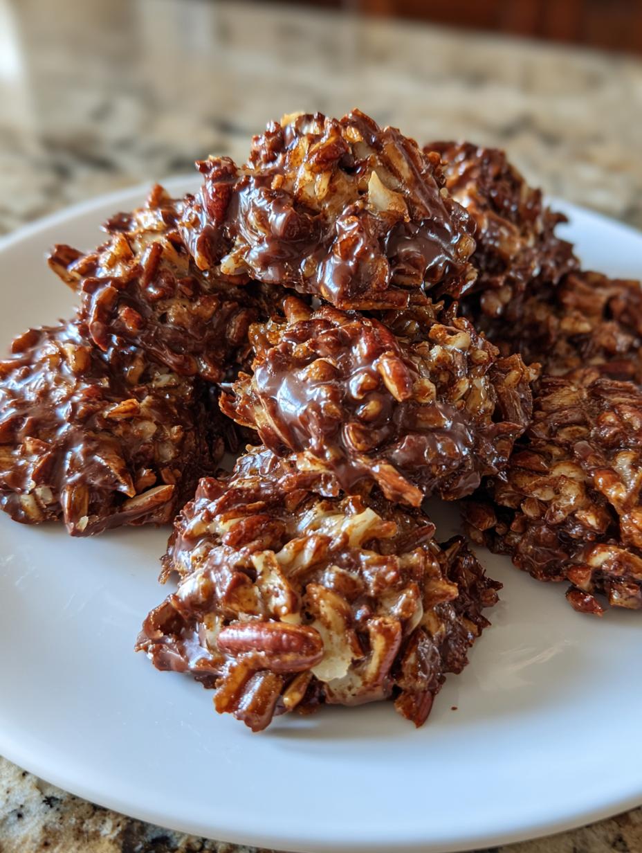 no bake pecan coconut praline cookies - detail 1