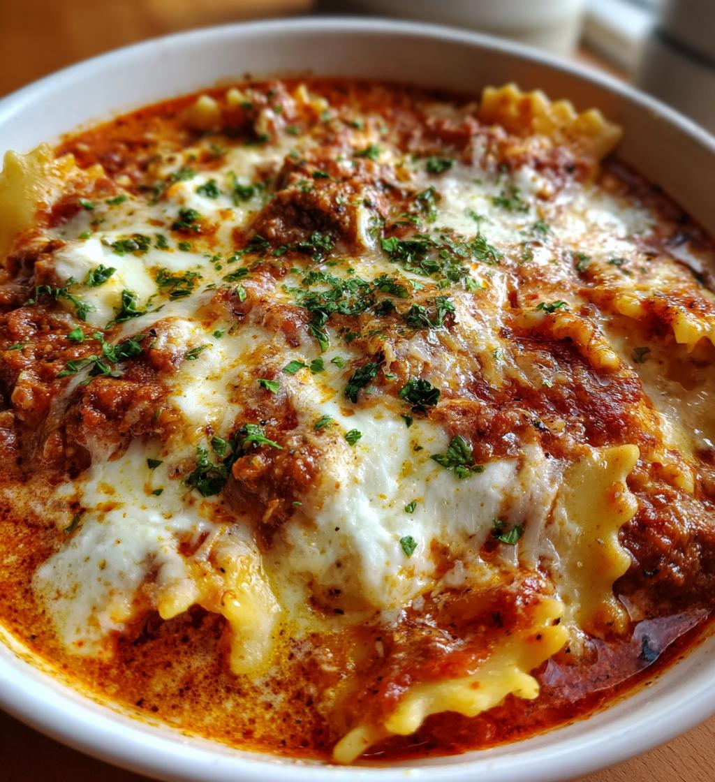 one-pot lasagna soup