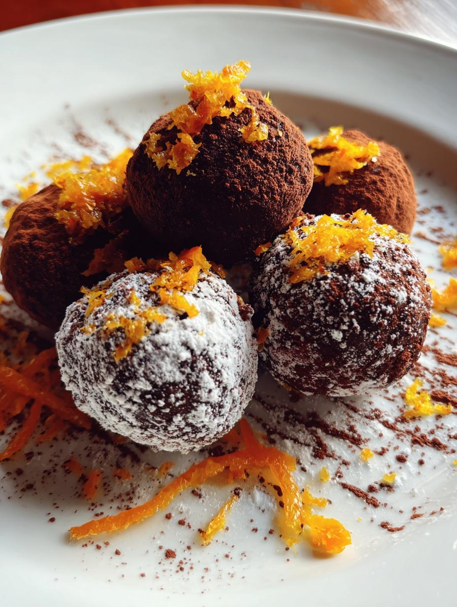 orange truffles - detail 1