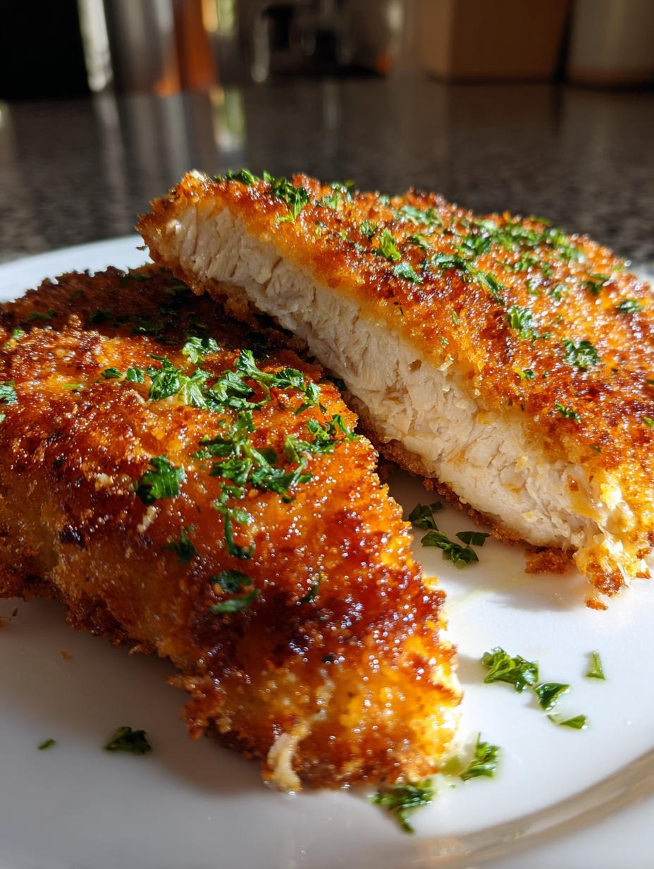 parmesan crusted chicken - detail 1