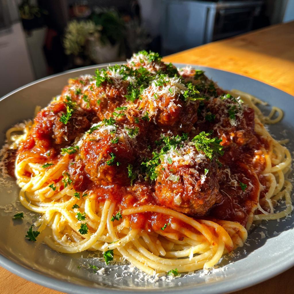 pasta meatballs - detail 1