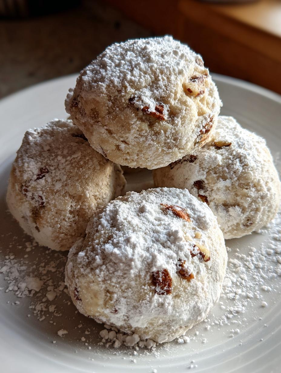 pecan snowball cookies - detail 1