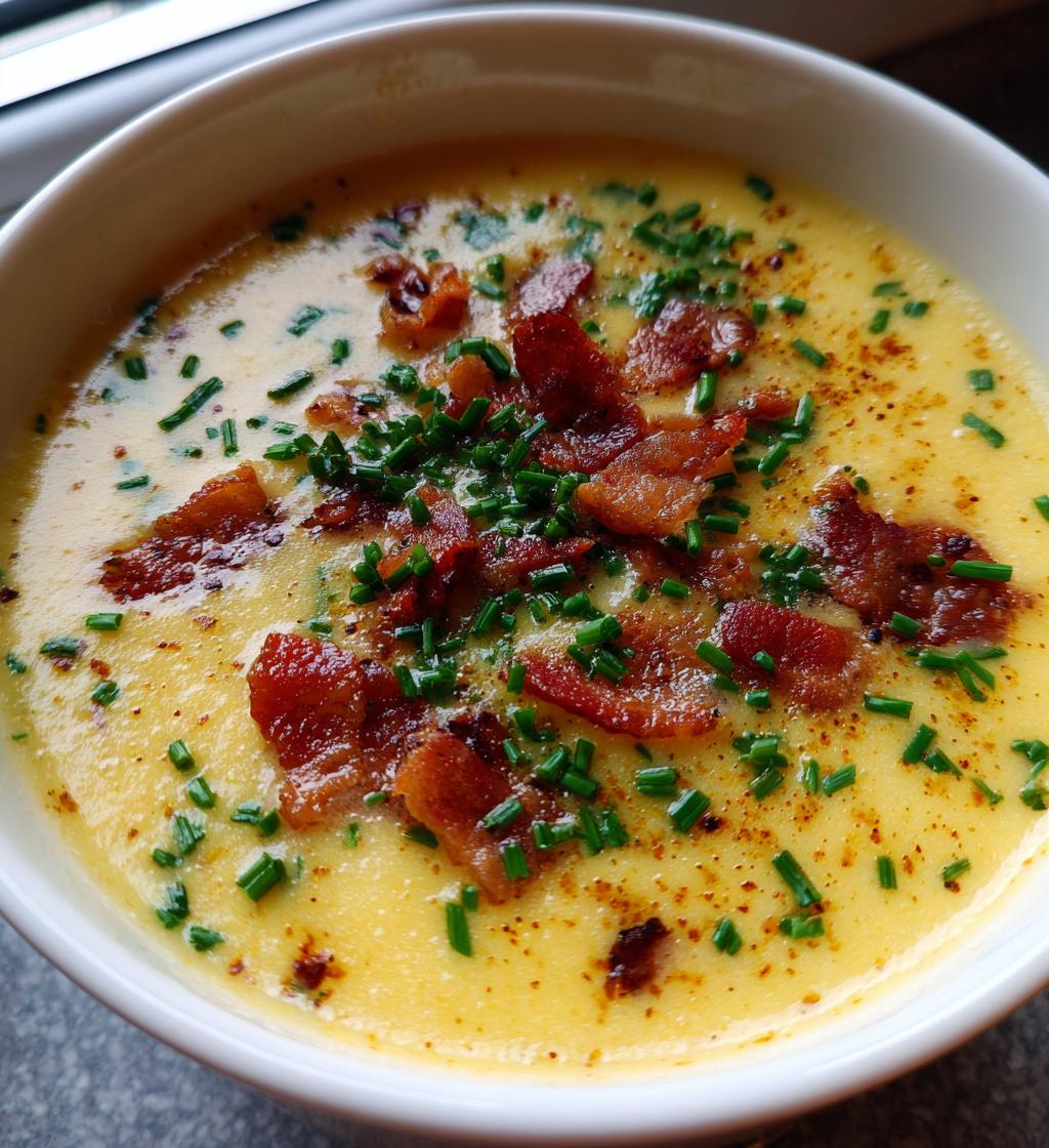 potato and bacon soup - detail 1