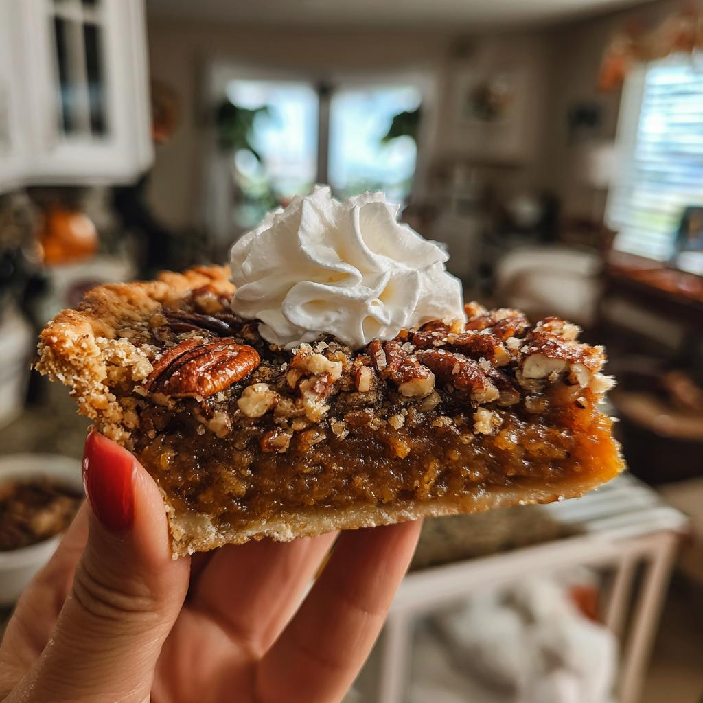 pumpkin pecan pie cobbler - detail 1