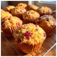 quick cranberry orange muffins