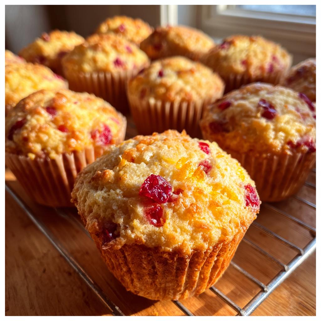 quick cranberry orange muffins
