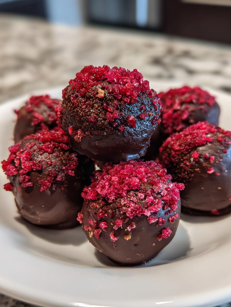 raspberry cheesecake balls - detail 1