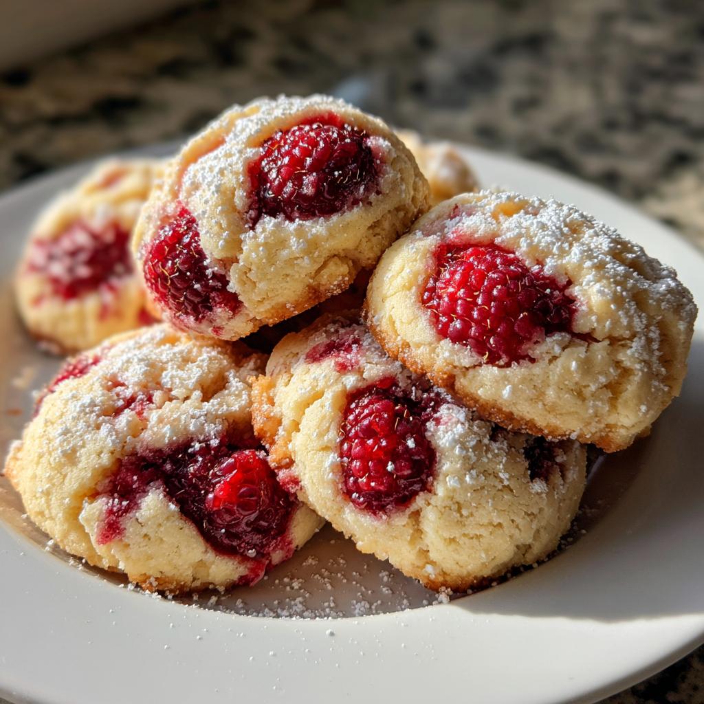 raspberry cookies - detail 1