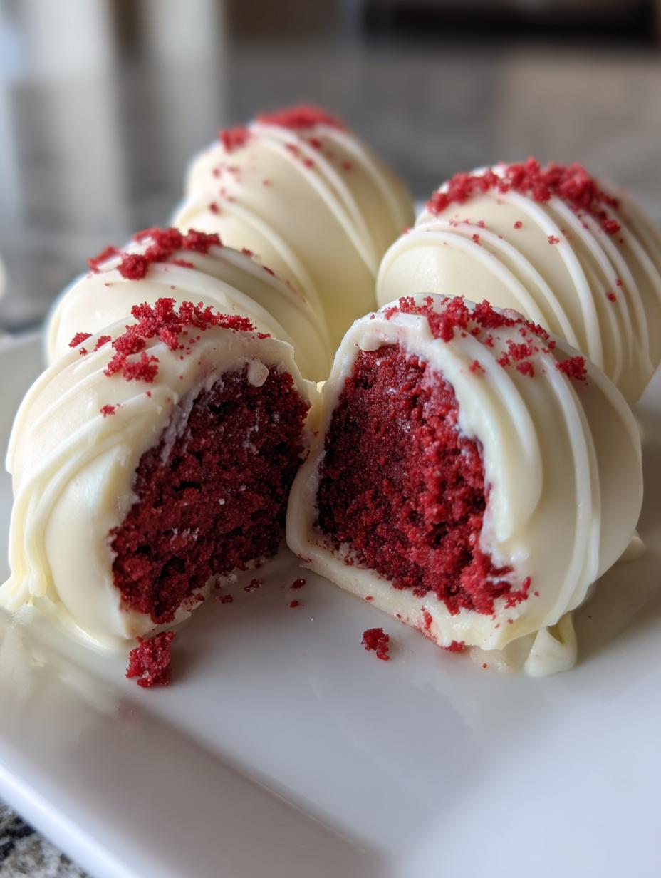 red velvet cheesecake balls - detail 1