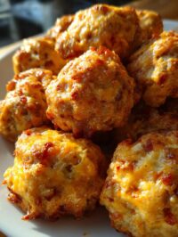 sausage balls with cream cheese and rotel