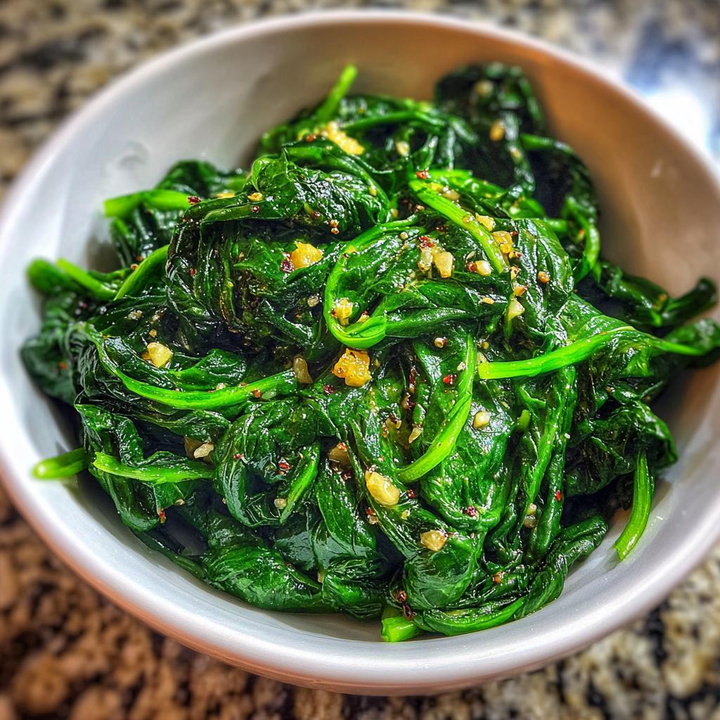 sauteed spinach - detail 1