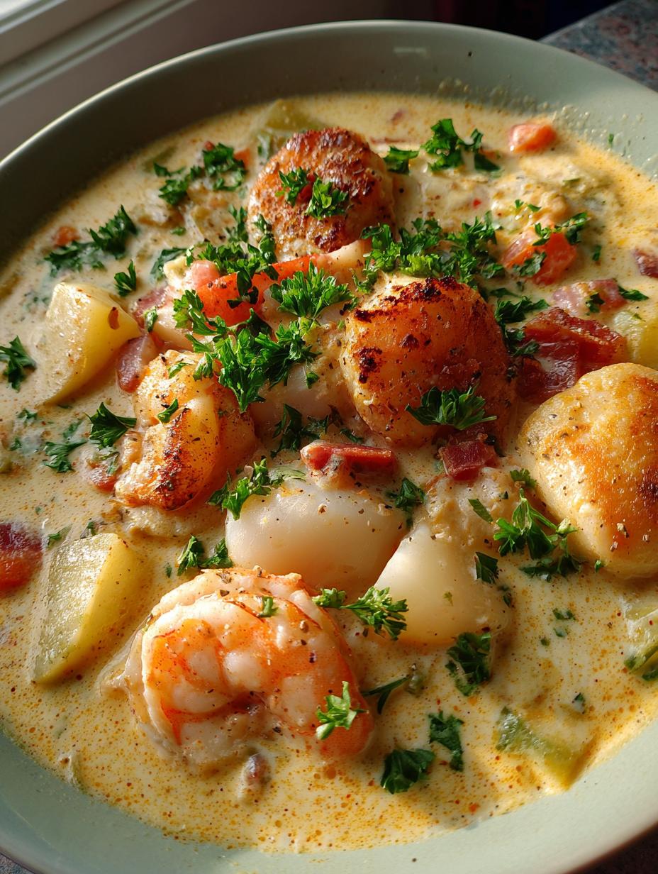 seafood chowder recipe creamy - detail 1