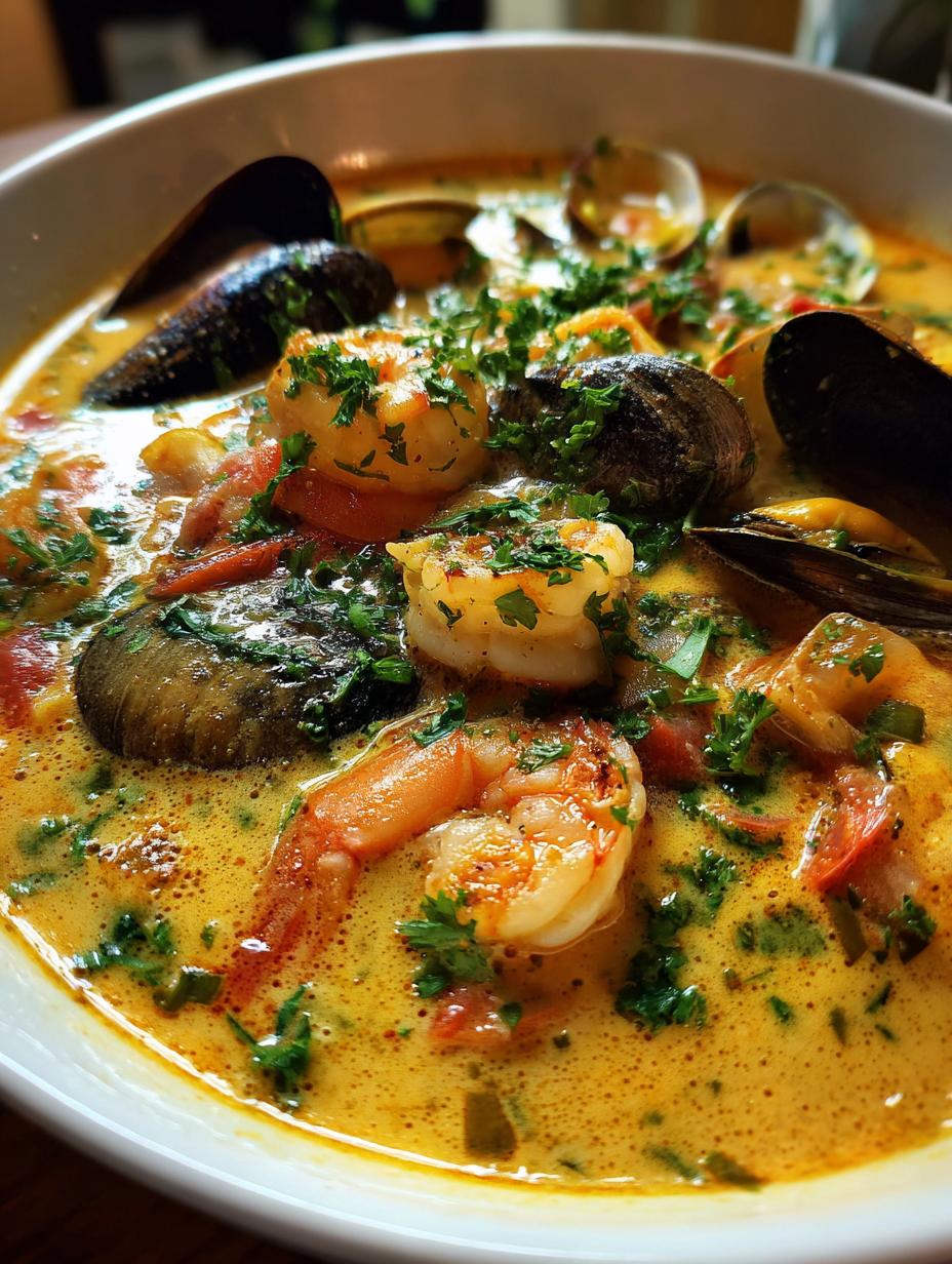seafood soup - detail 1