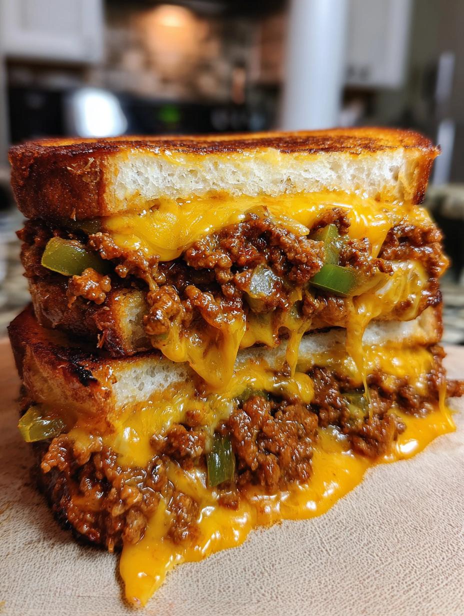 sloppy joe grilled cheese