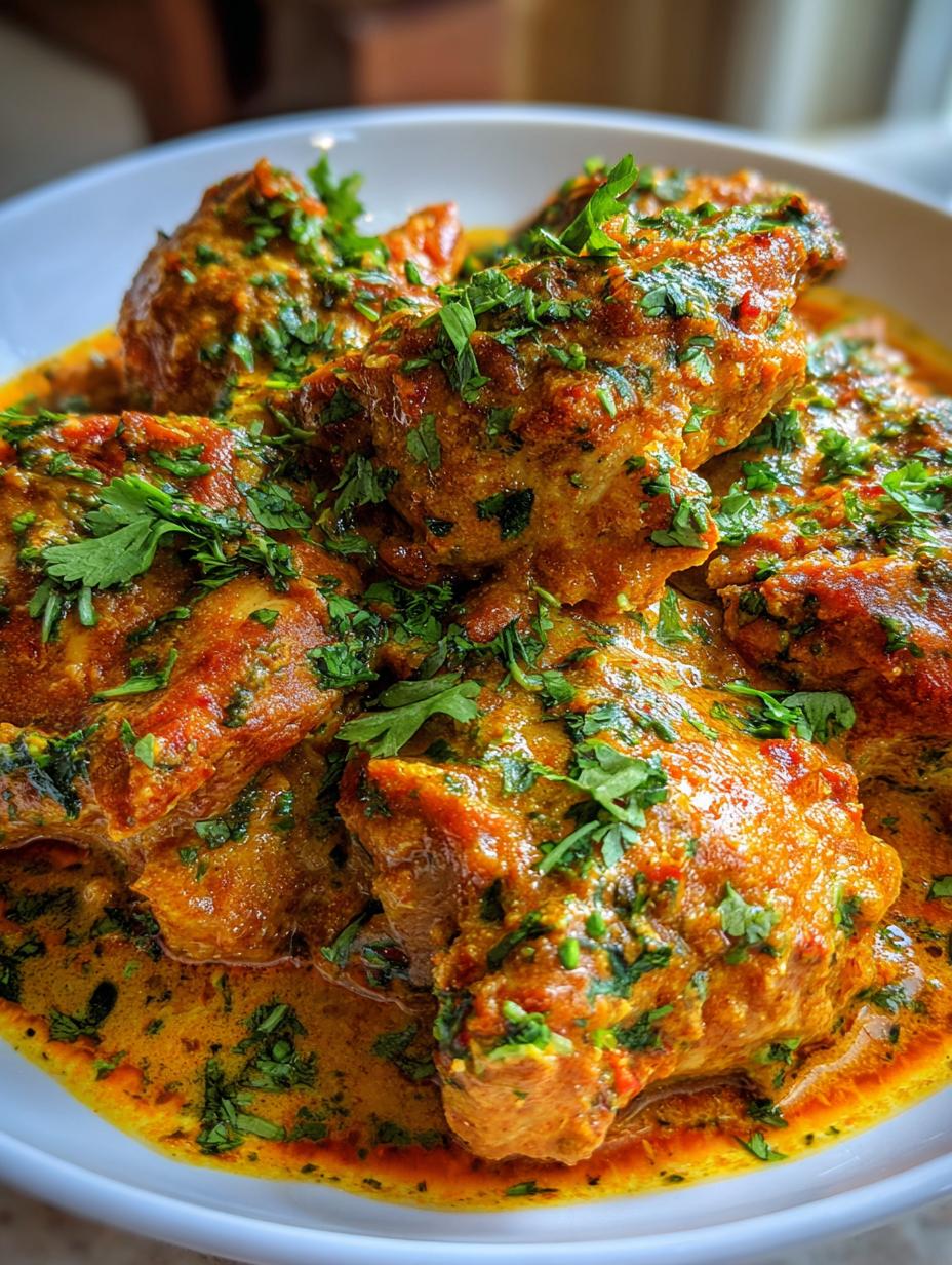 slow cooker butter chicken - detail 1