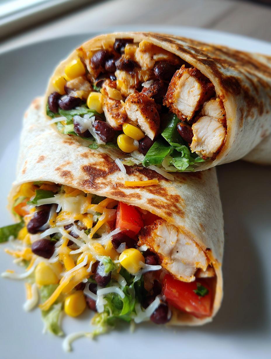 southwest chicken wrap - detail 1