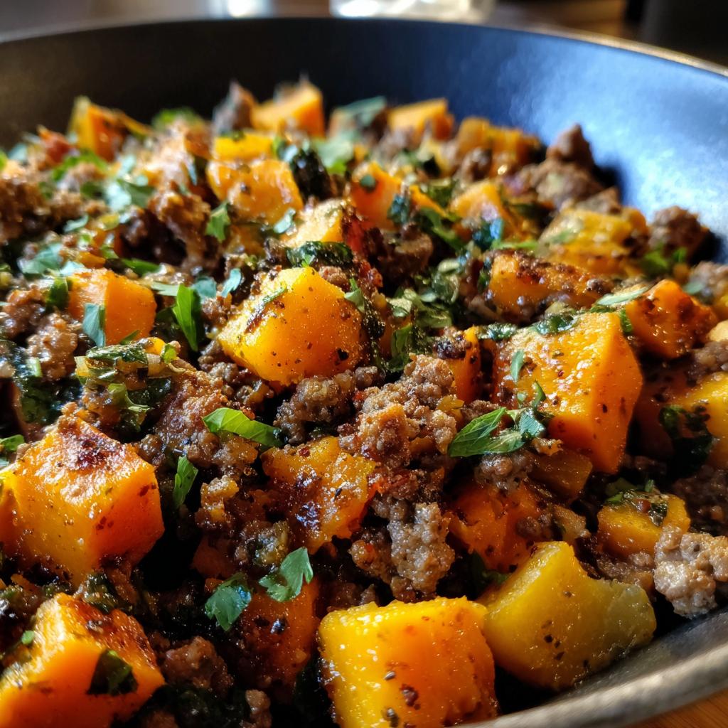 southwest ground beef sweet potato skillet - detail 1