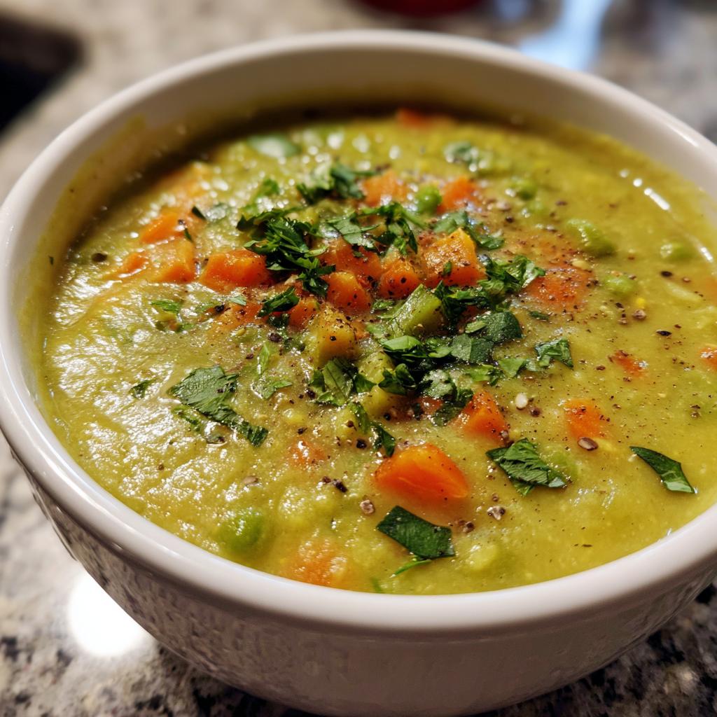 split pea soup - detail 1