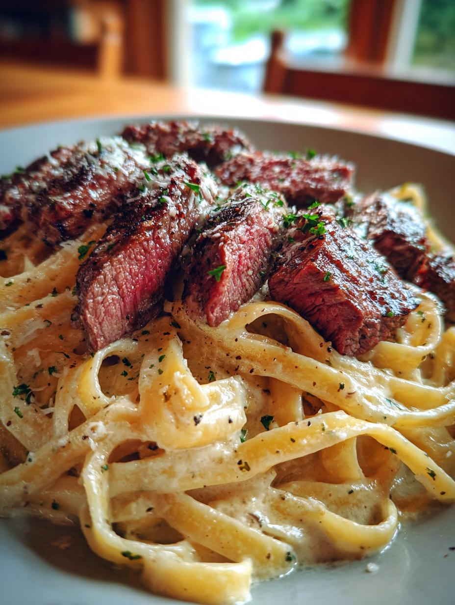 steak and parmesan pasta