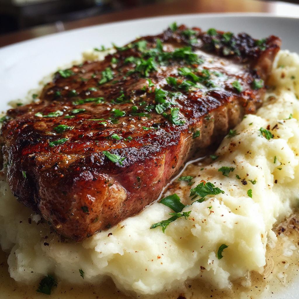 steak and potatoes - detail 1